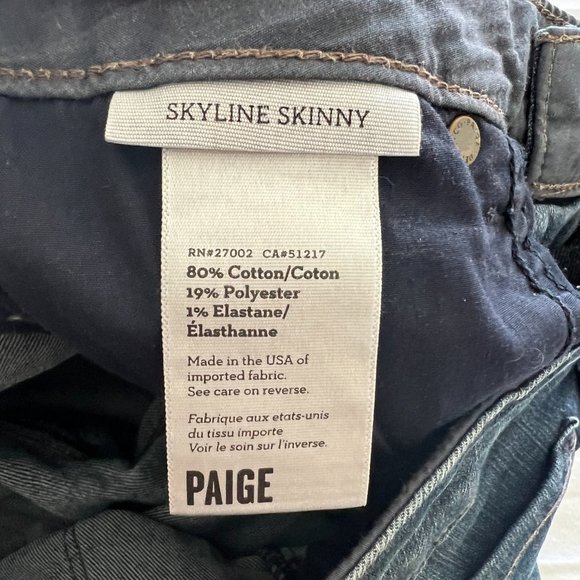 PAIGE Skyline Skinny Blue Jeans Size 29 - Picture 5 of 5